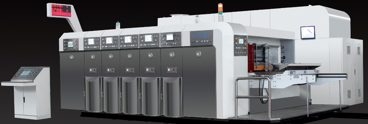 high speed printer slotter die cutter auto stacker